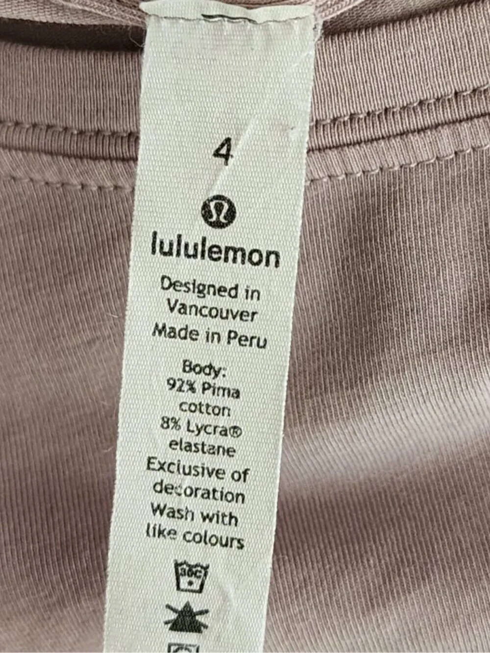 Lululemon Smoky Blush Pima Cotton Stretch Love Sleeveless Tank